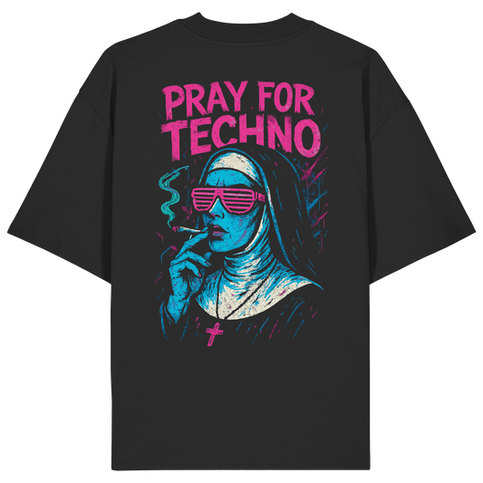 PRAY FOR TECHNO BACKPRINT